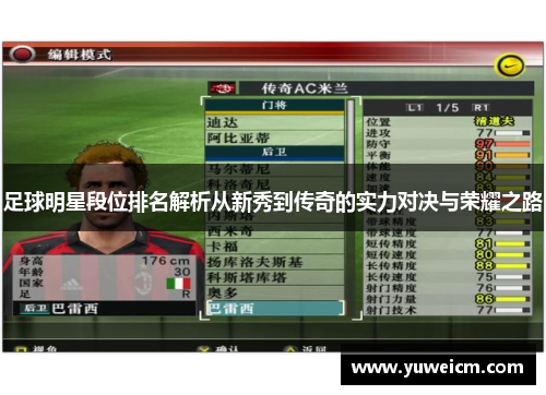 足球明星段位排名解析从新秀到传奇的实力对决与荣耀之路